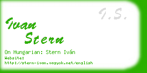 ivan stern business card