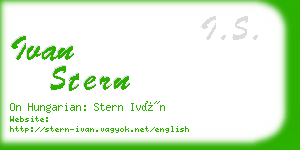 ivan stern business card